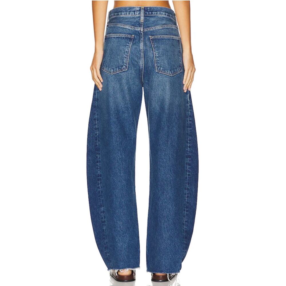 AGOLDE Luna Pieced High Rise Curved Taper Size 26 Split Barrel Jeans - Picture 2 of 8